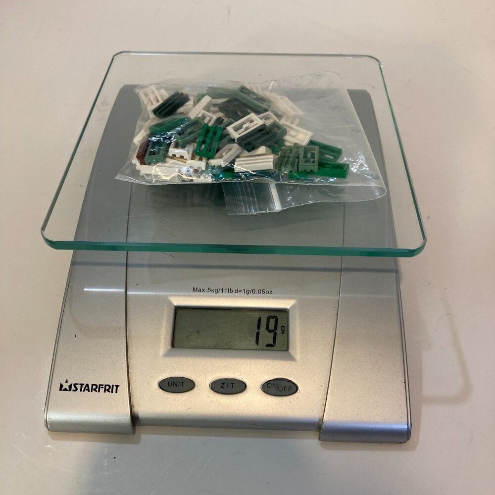 Lego Bulk 241226 1x2 Flat Plate With Grill Mixed Lot White Green 19g 90+ Parts